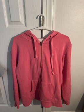 ocean drive pink zip up hoodie